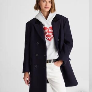 Alexa Chang for Madewell- Women's Navy Wool Coat
